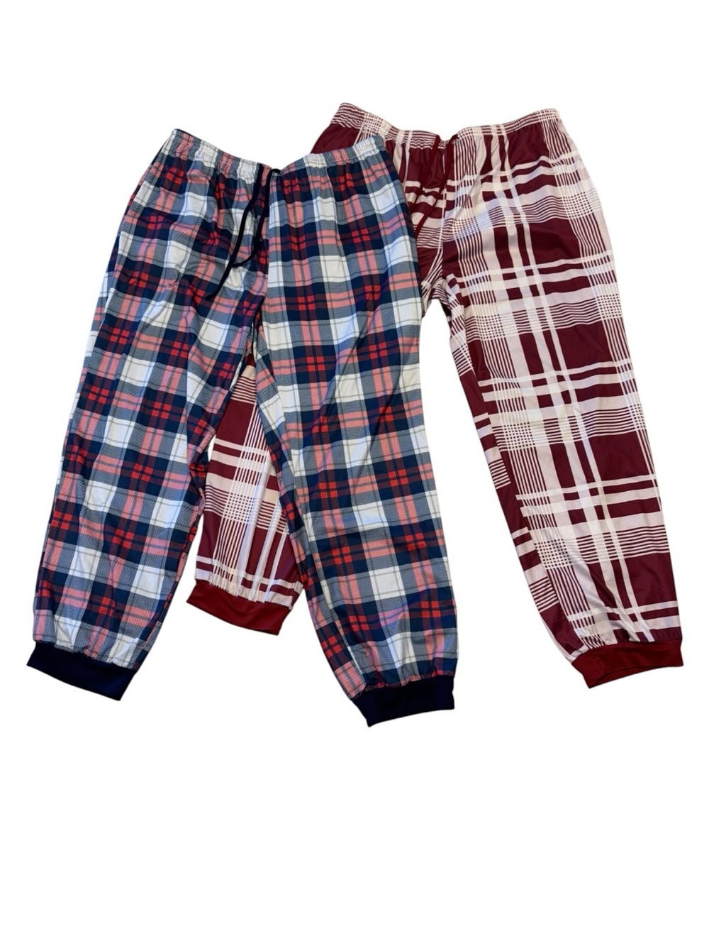 Ekouaer Men’s Plaid Pajama Joggers Lot of 2 XXL Lounge Sleep Pants